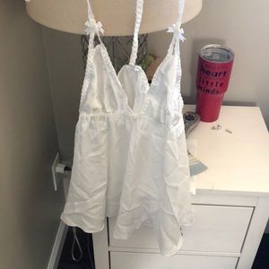 white satin lingerie never worn